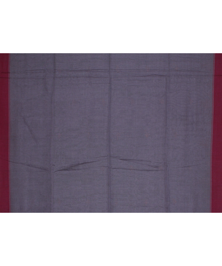 Purple pink handloom cotton bengal saree