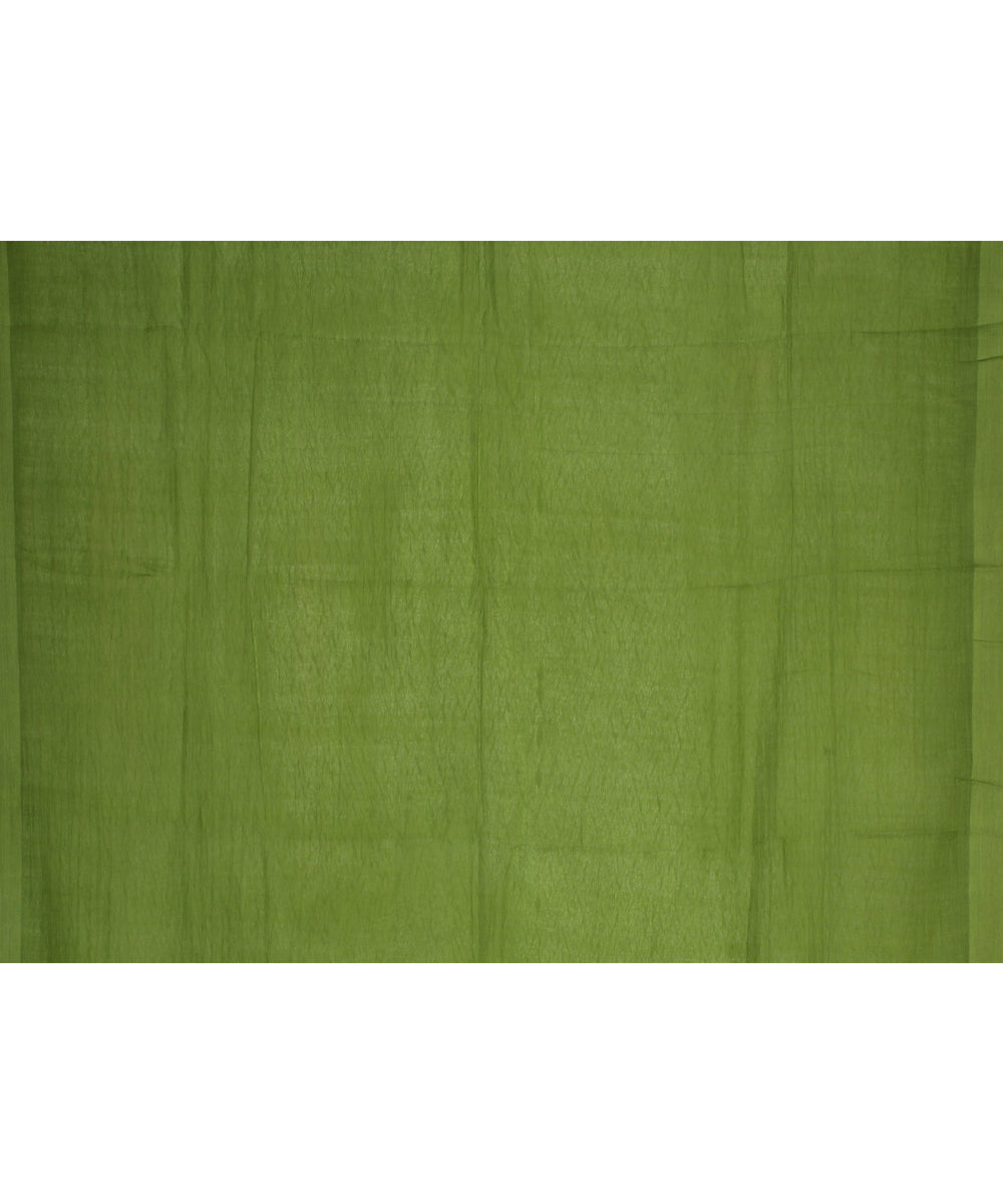 Light green white handloom cotton bengal saree