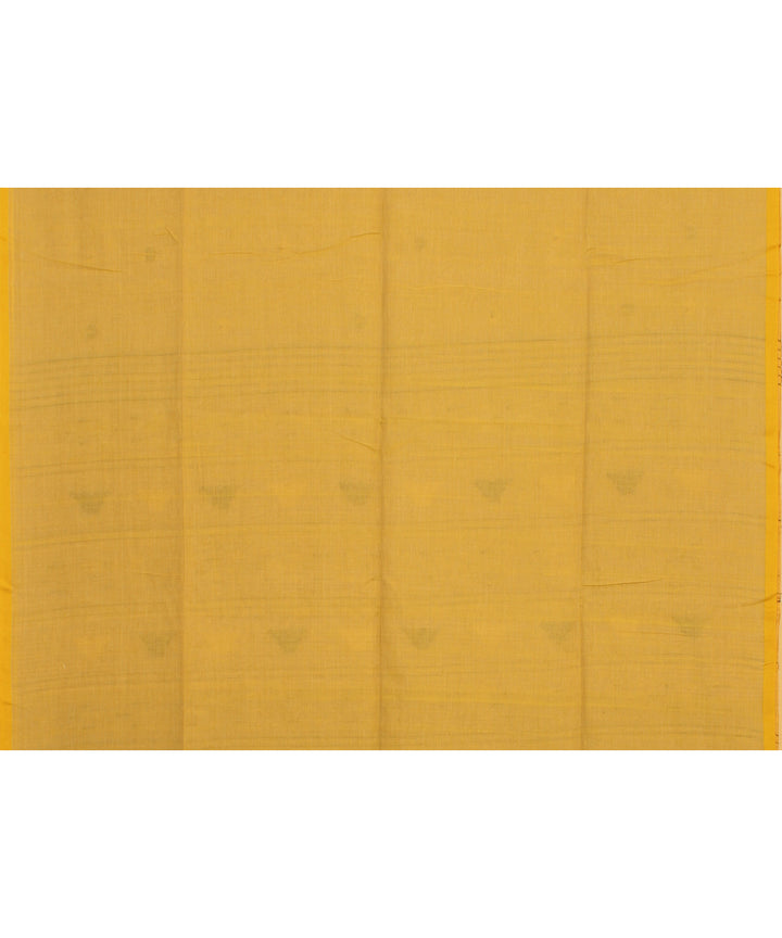 Beige yellow cotton handloom bengal saree