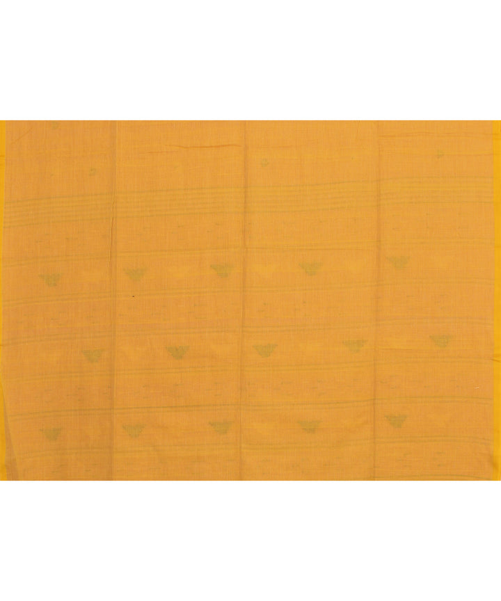 Pink yellow handloom cotton bengal saree