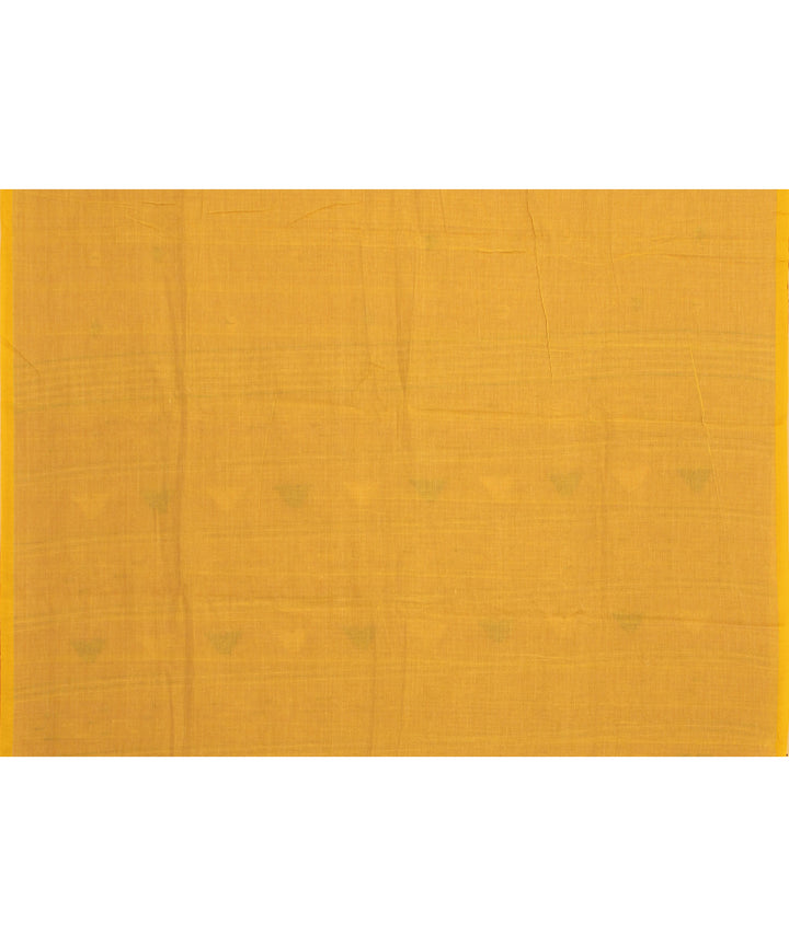 Peach yellow handloom cotton bengal saree