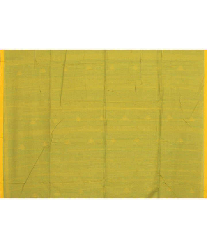 Light green yellow handloom cotton bengal saree