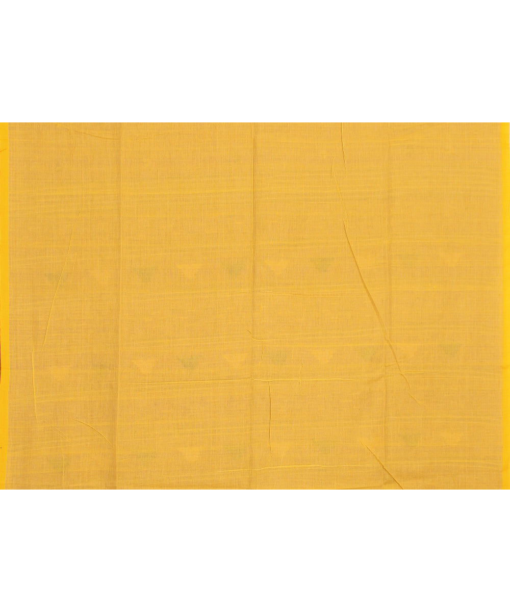 Purple yellow cotton handloom bengal saree