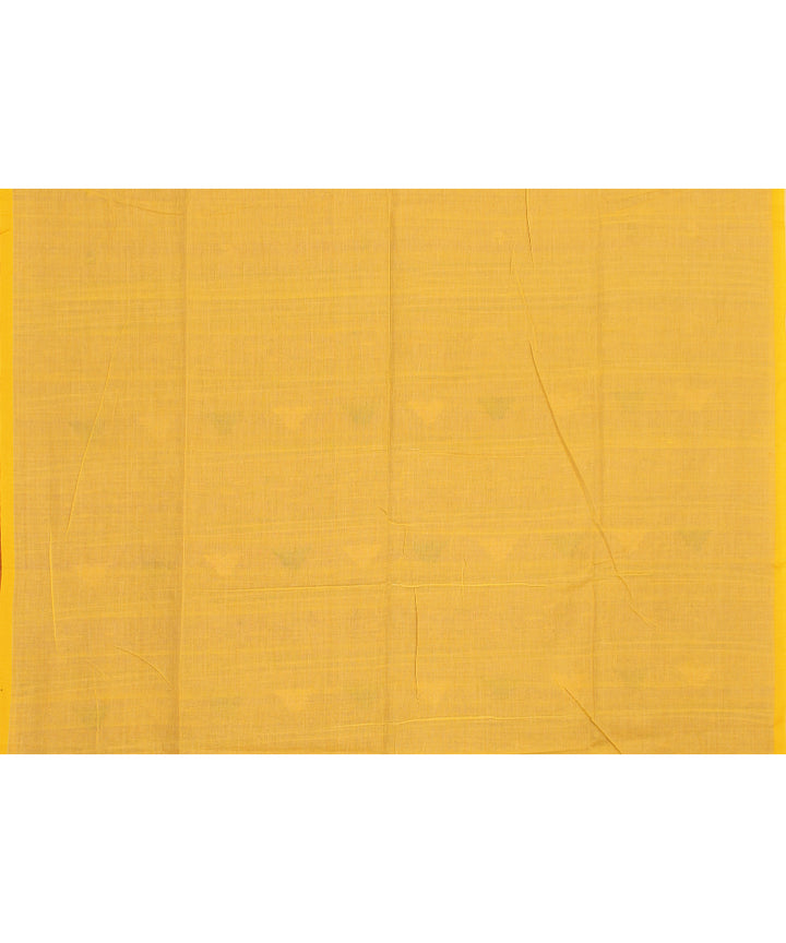 Purple yellow cotton handloom bengal saree