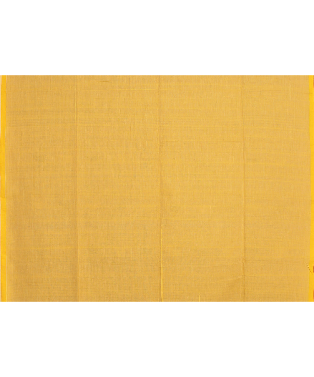 Light purple yellow handloom cotton bengal saree