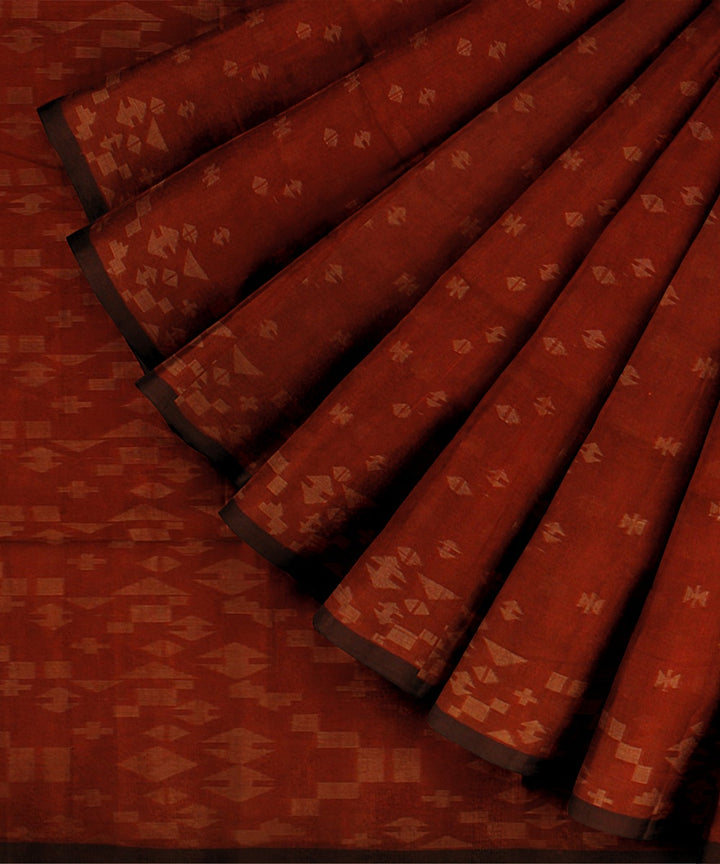 Brown coffee handloom bengal cotton saree