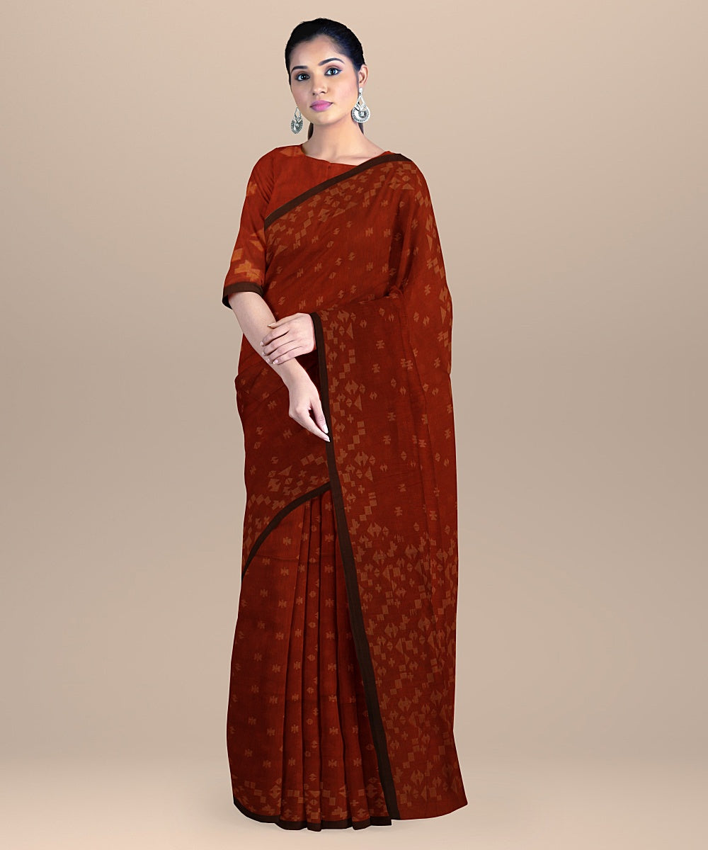 Brown coffee handloom bengal cotton saree