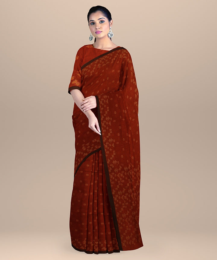 Brown coffee handloom bengal cotton saree