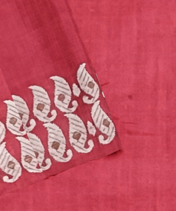 Pink grey handwoven assam eri silk saree