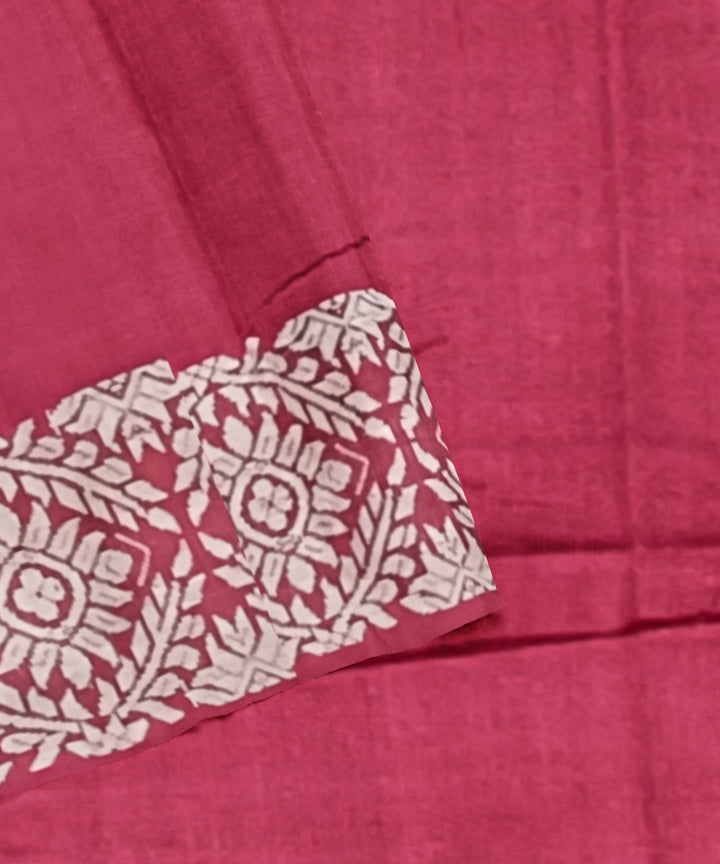 Pink grey handloom assam eri silk saree