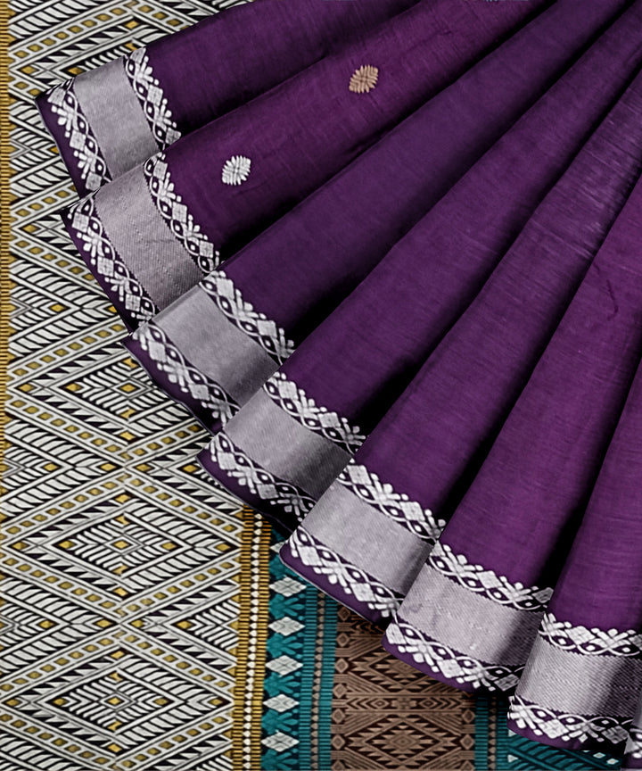 Purple grey eri silk handloom assam saree