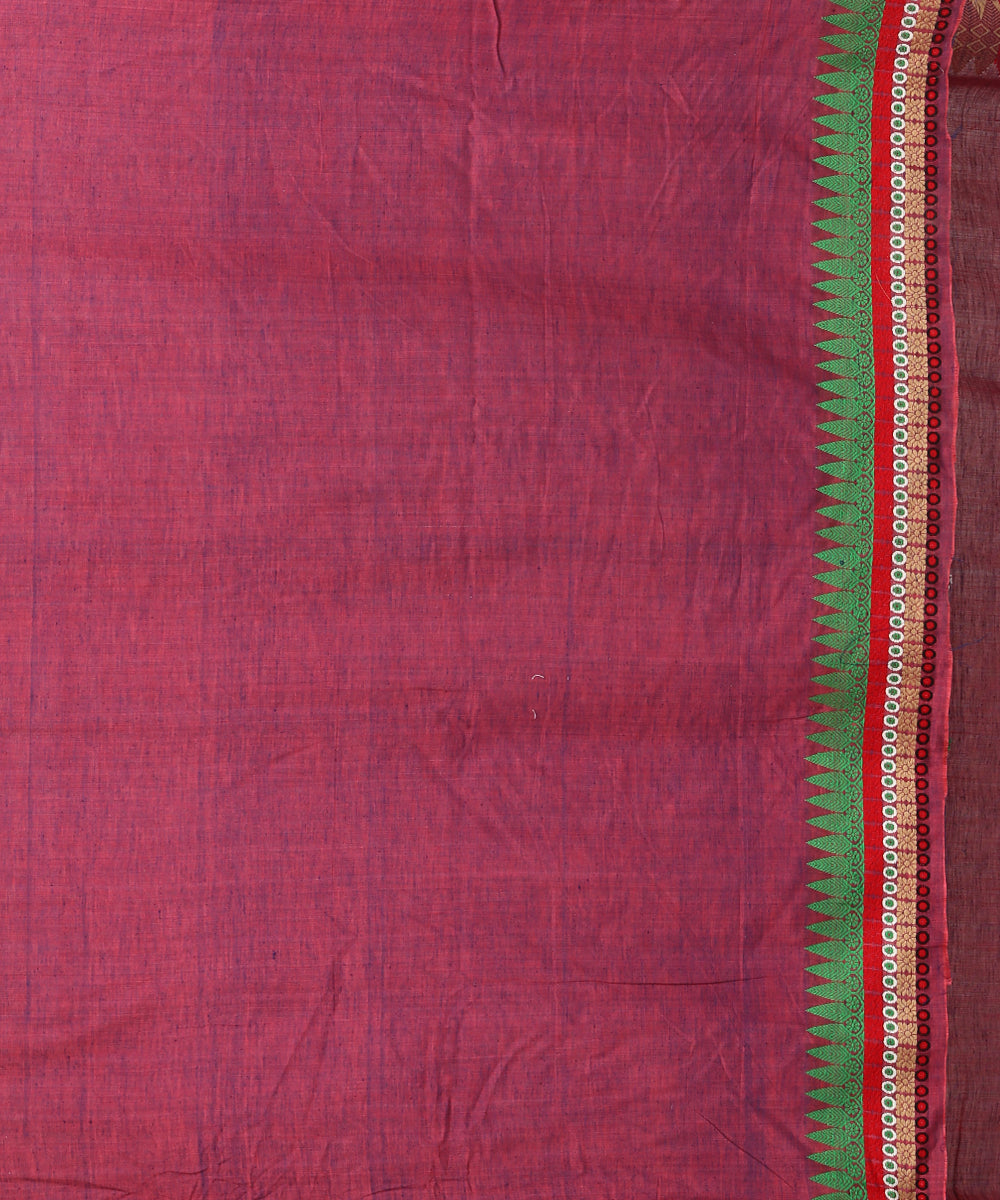 Wine multi color eri silk handloom assam saree