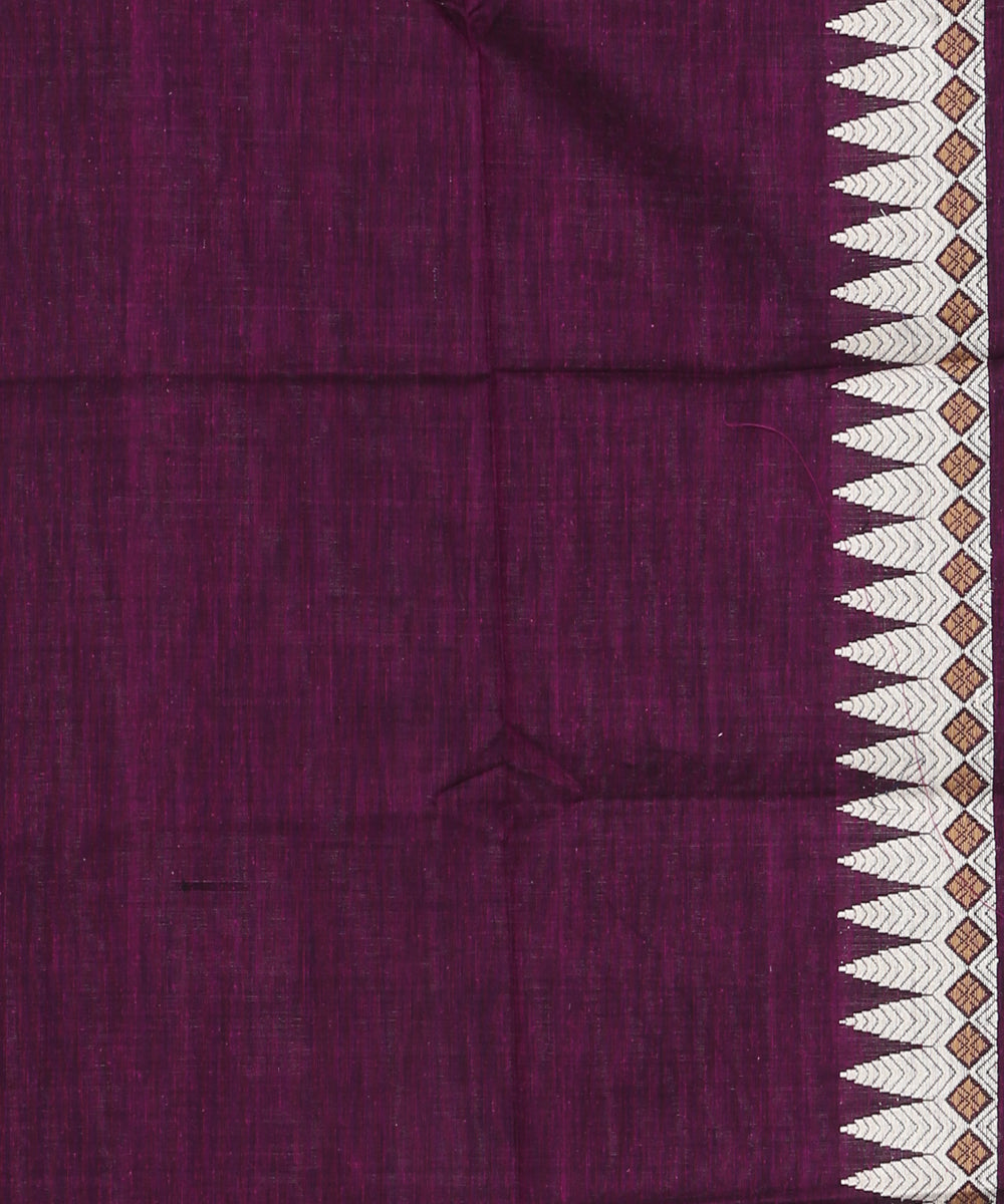 Wine sky blue eri silk handloom assam saree