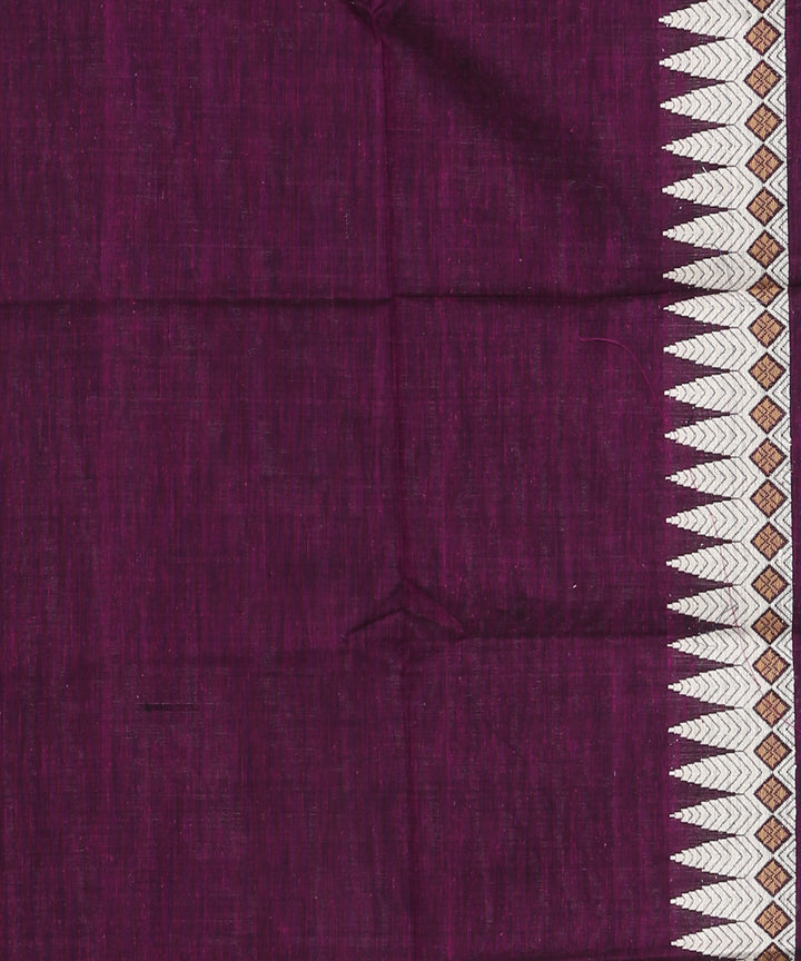 Wine sky blue eri silk handloom assam saree