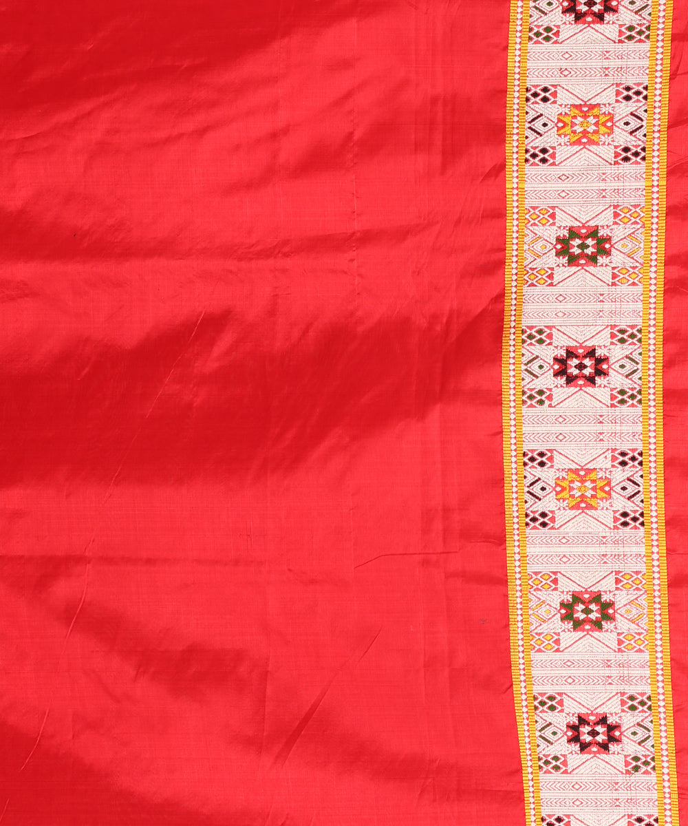 Red white Mulberry silk handloom assam saree