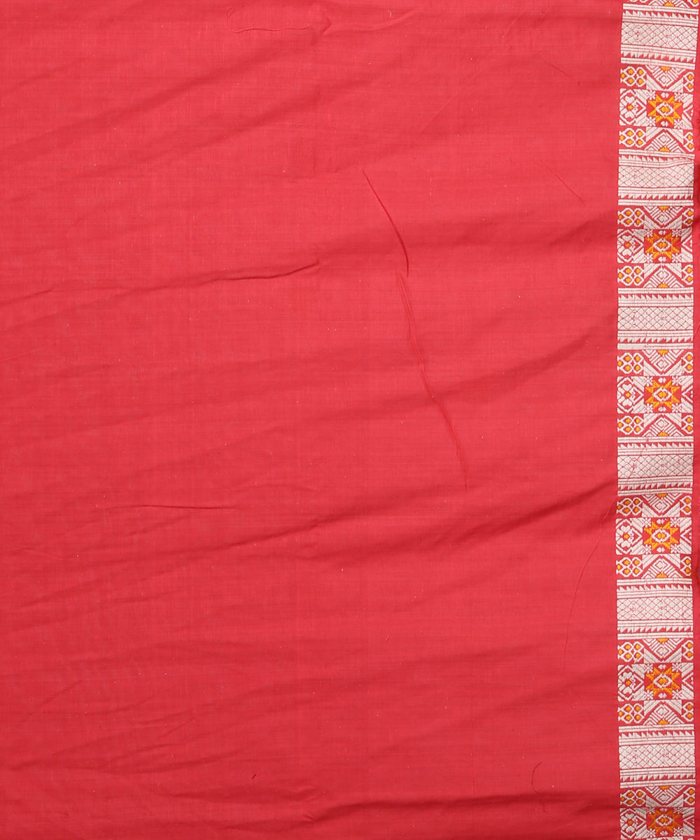 Orange white yellow Eri silk handloom assam saree