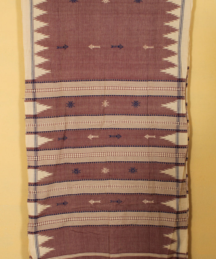 Cream  handwoven cotton kotpad stole