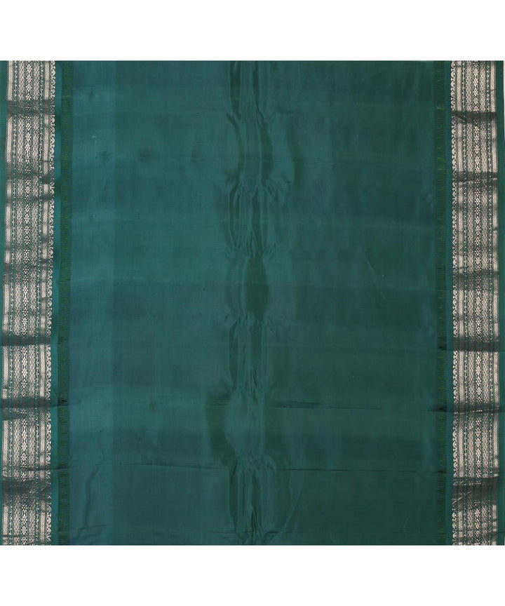 Green gadwal handwoven silk saree