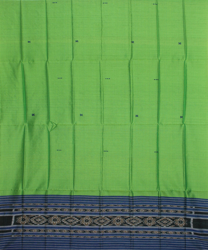 Light green blue handwoven cotton silk gopalpur dupatta