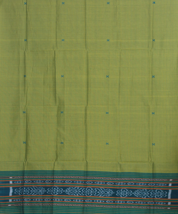 Olive green buti handwoven cotton silk gopalpur dupatta