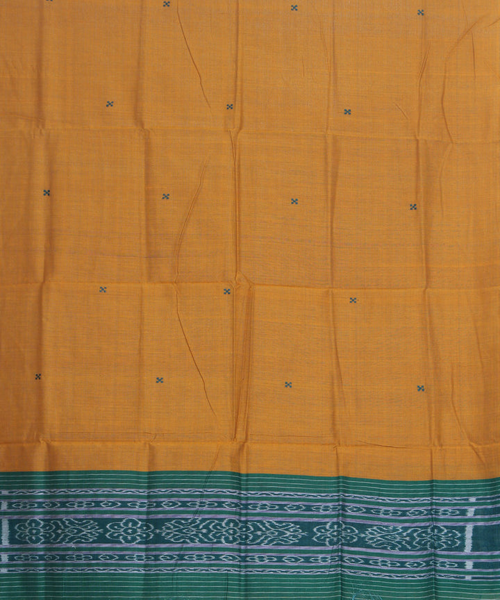 Mustard handwoven cotton silk gopalpur dupatta