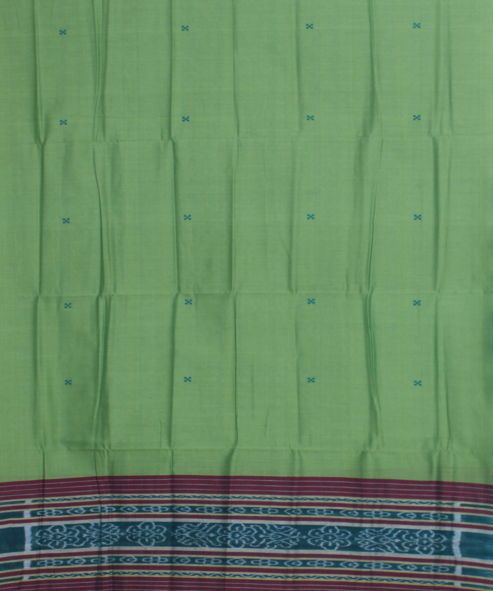 Light green handwoven cotton silk gopalpur dupatta