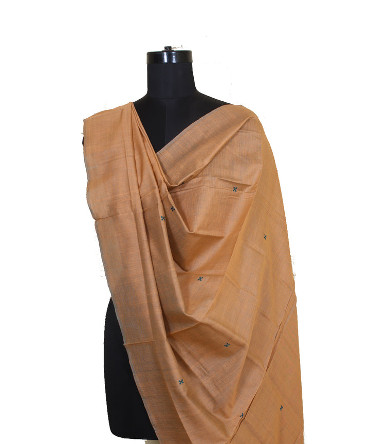 Orange handwoven cotton silk gopalpur dupatta