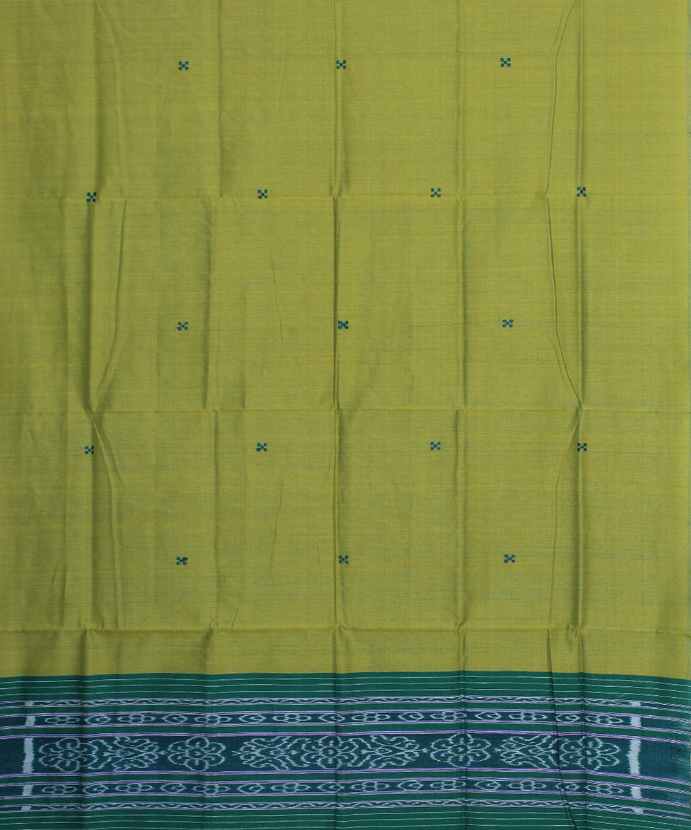 Olive green handwoven cotton silk gopalpur dupatta