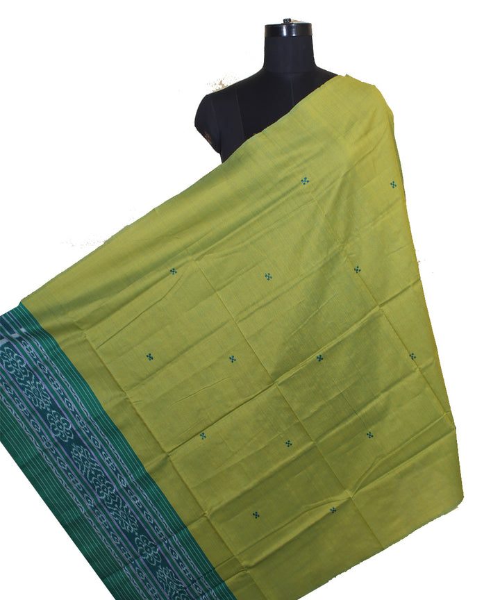 Olive green handwoven cotton silk gopalpur dupatta