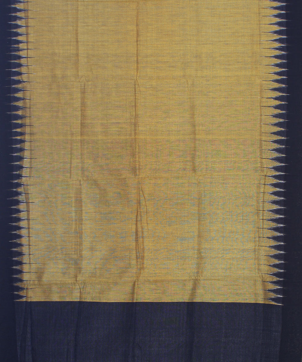 Yellow black cotton silk gopalpur dupatta