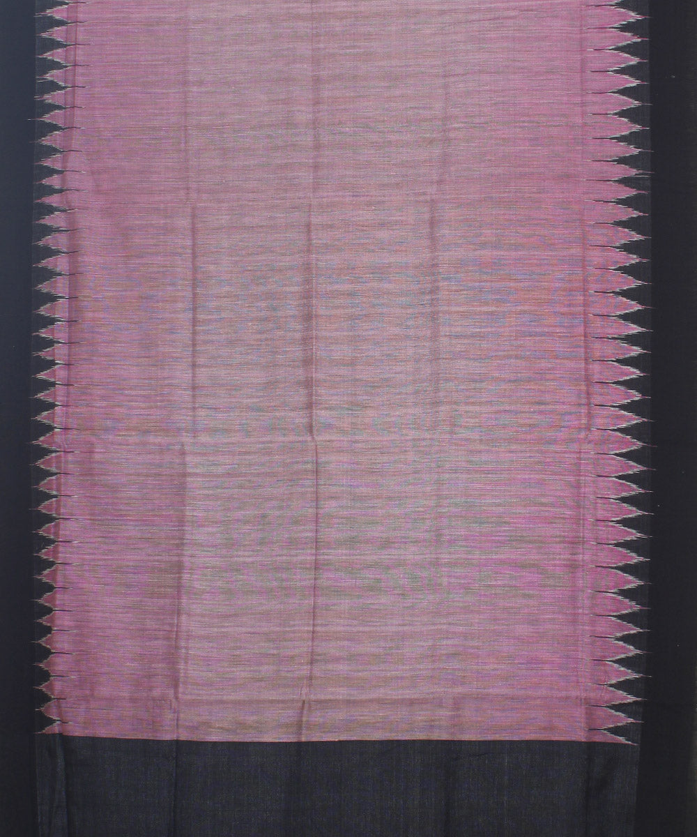 Pink black cotton silk gopalpur dupatta