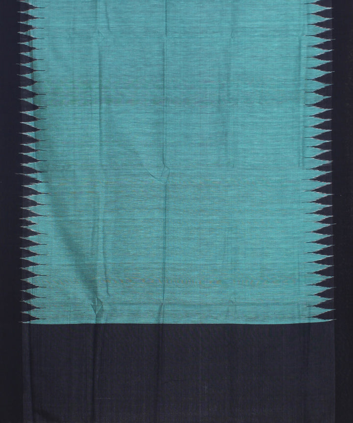 Sky blue black cotton silk gopalpur dupatta