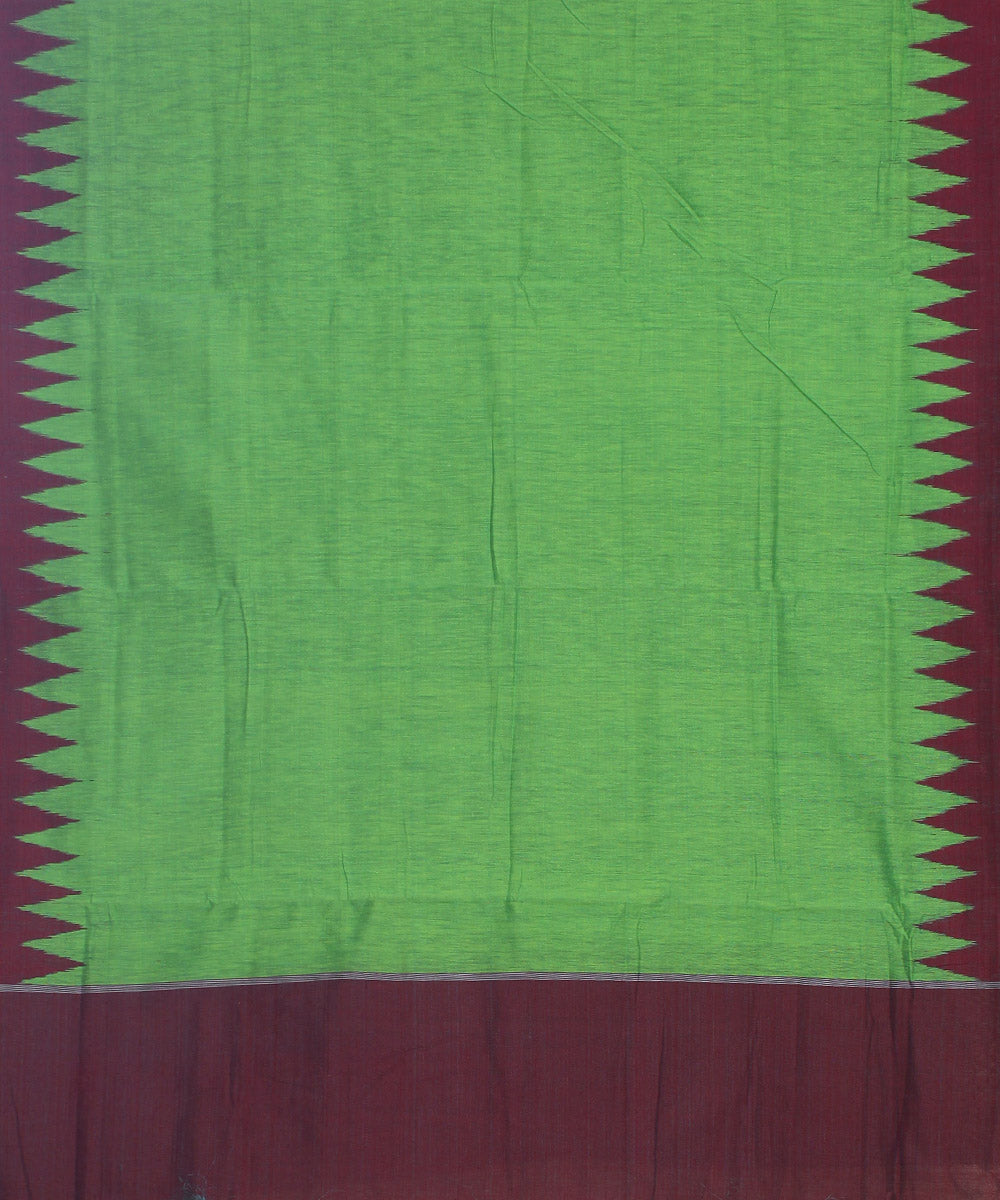 Maroon parrot green cotton silk gopalpur dupatta