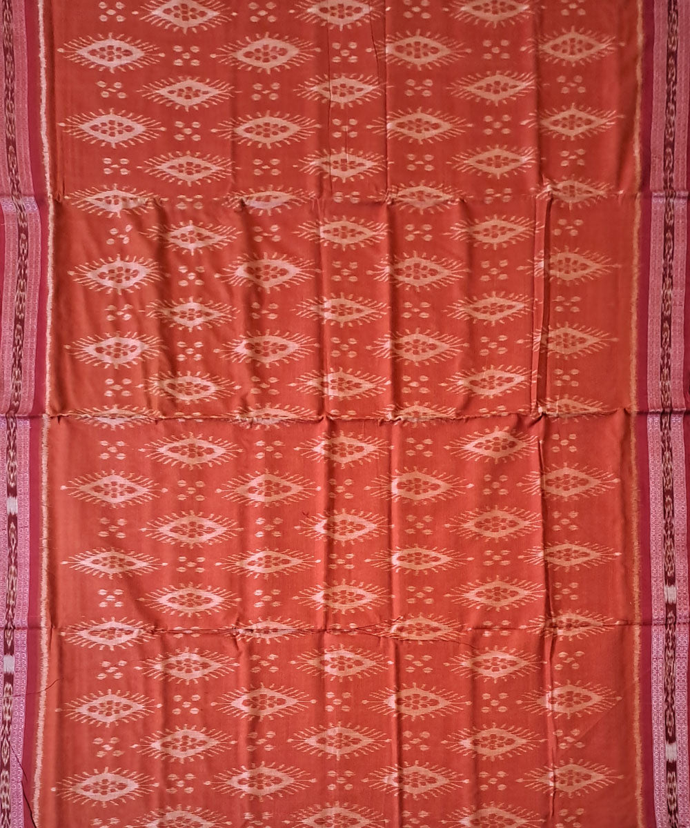 Red maroon cotton handloom nuapatna saree