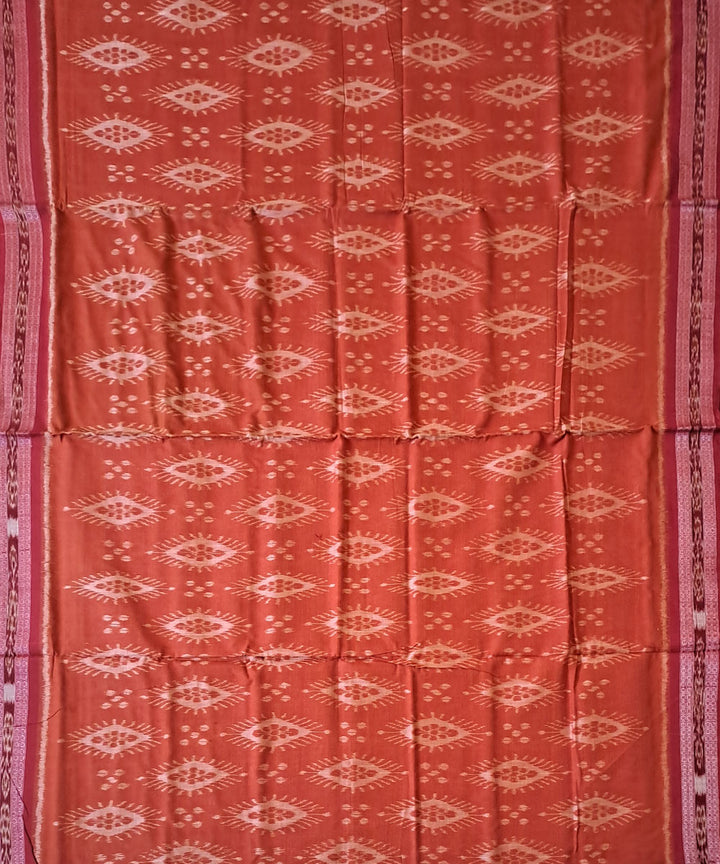 Red maroon cotton handloom nuapatna saree