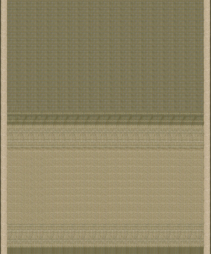 Olive green handwoven kanjivaram silk saree