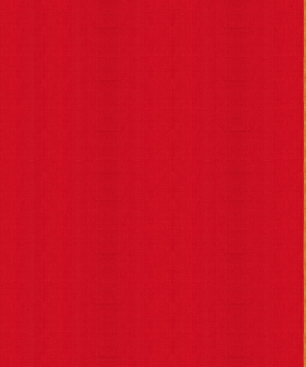 Orange red handwoven kanjivaram silk saree