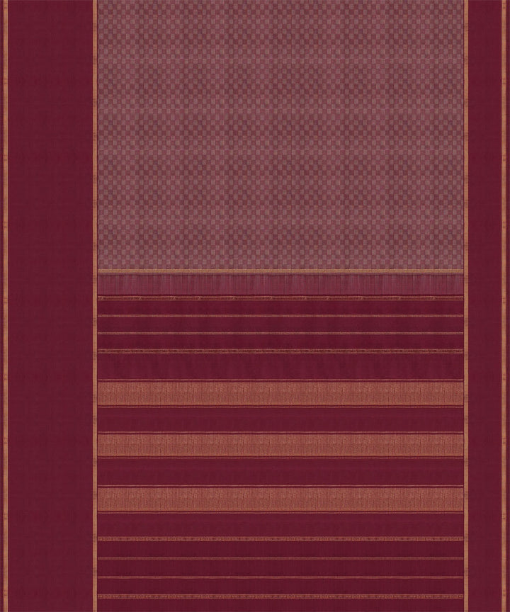 maroon handwoven kanjivaram silk saree