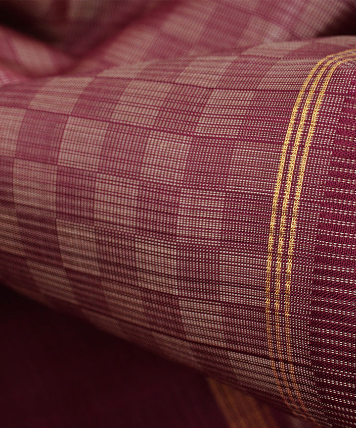 maroon handwoven kanjivaram silk saree