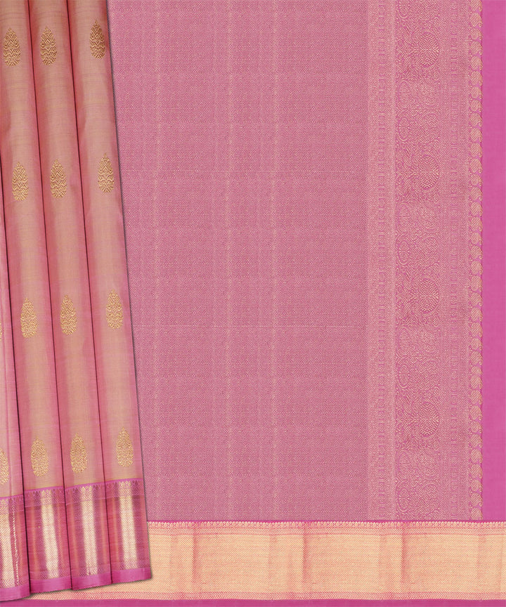 pink handwoven kanjivaram silk saree