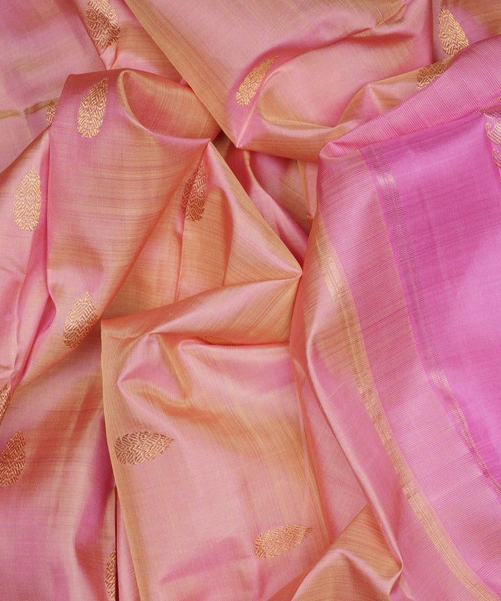 pink handwoven kanjivaram silk saree