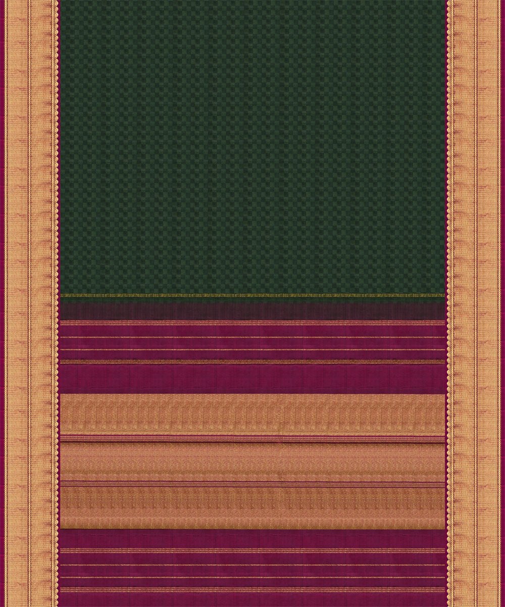 Pink green handloom kanjivaram silk saree