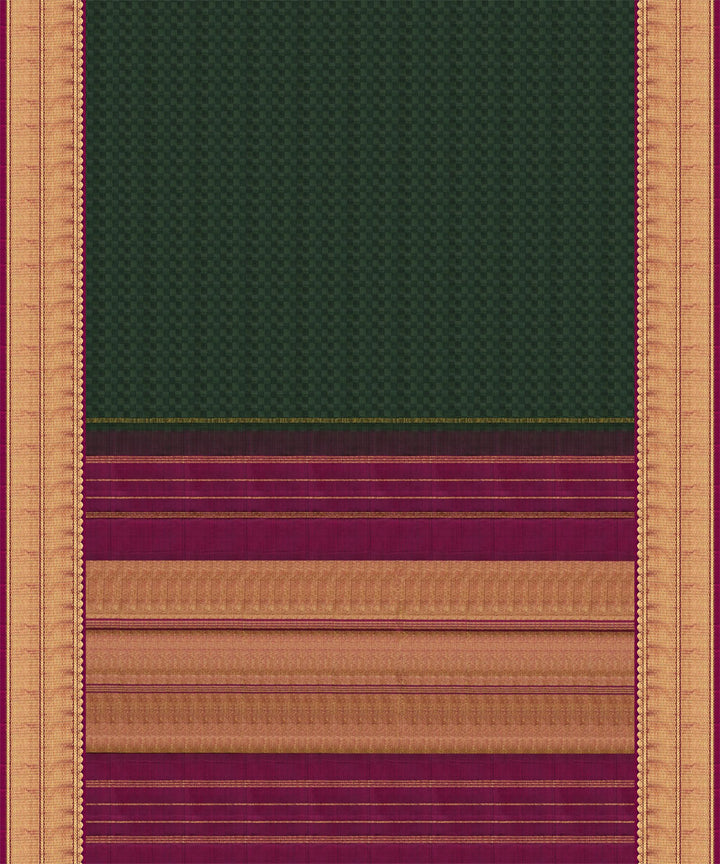 Pink green handloom kanjivaram silk saree