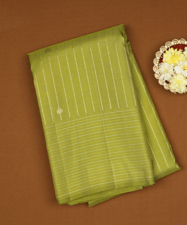 Light green handwoven kanjivaram silk saree