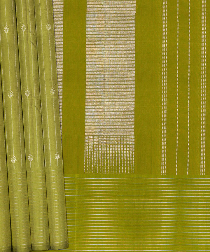 Light green handwoven kanjivaram silk saree