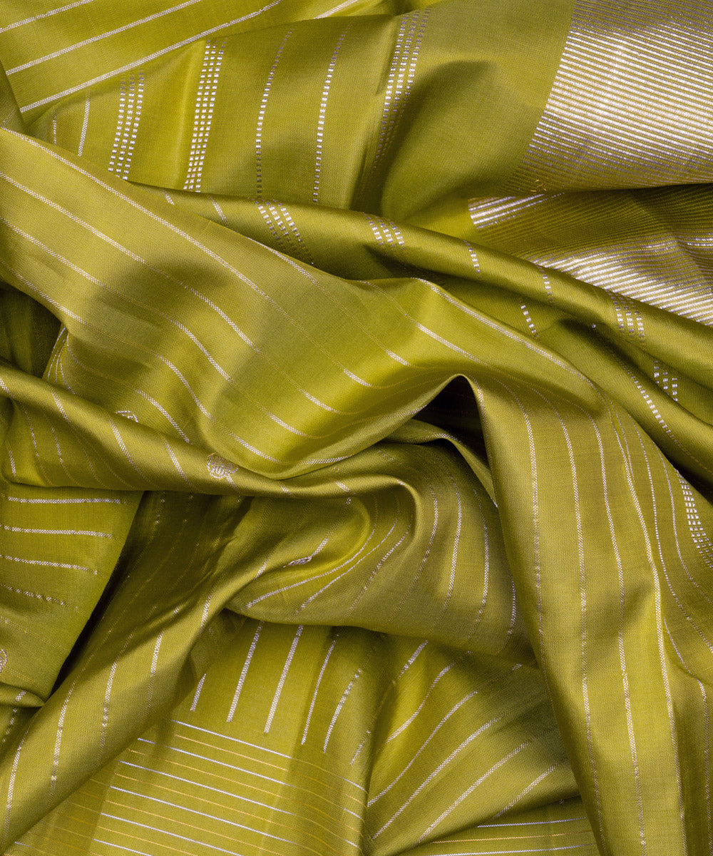 Light green handwoven kanjivaram silk saree