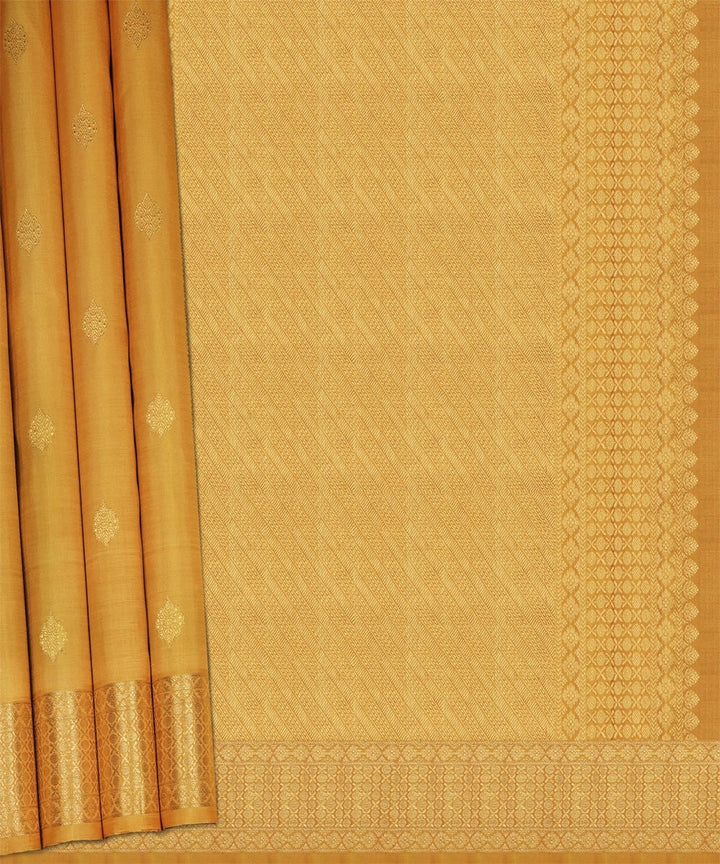 Yellow handwoven kanjivaram silk saree