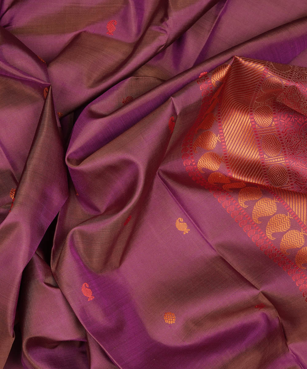 Pink handloom silk kanjivaram saree