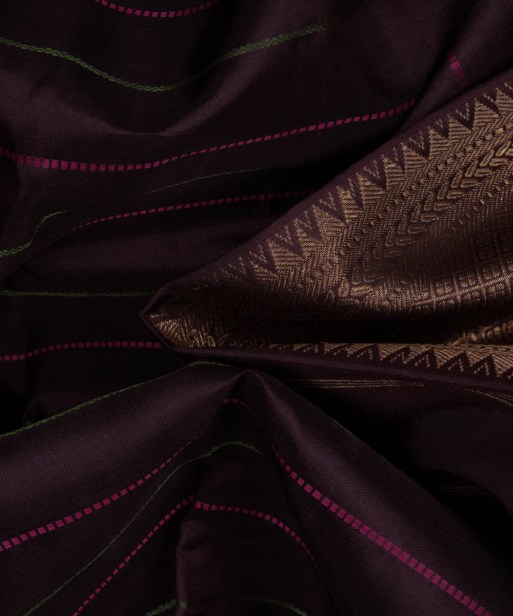 Purple handloom kanjivaram silk saree