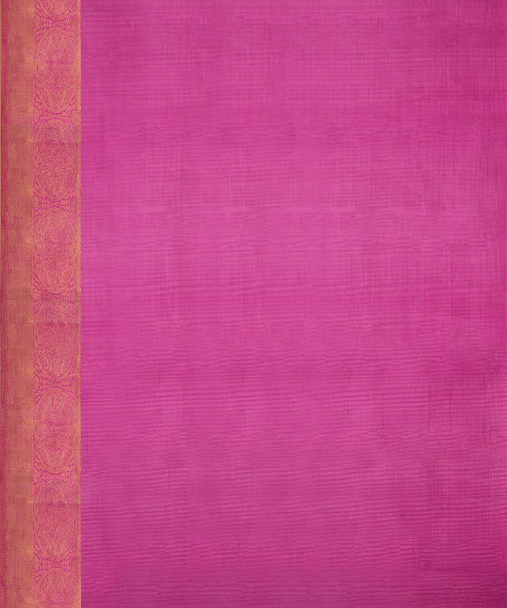 Mauve pink handwoven kanjivaram silk saree